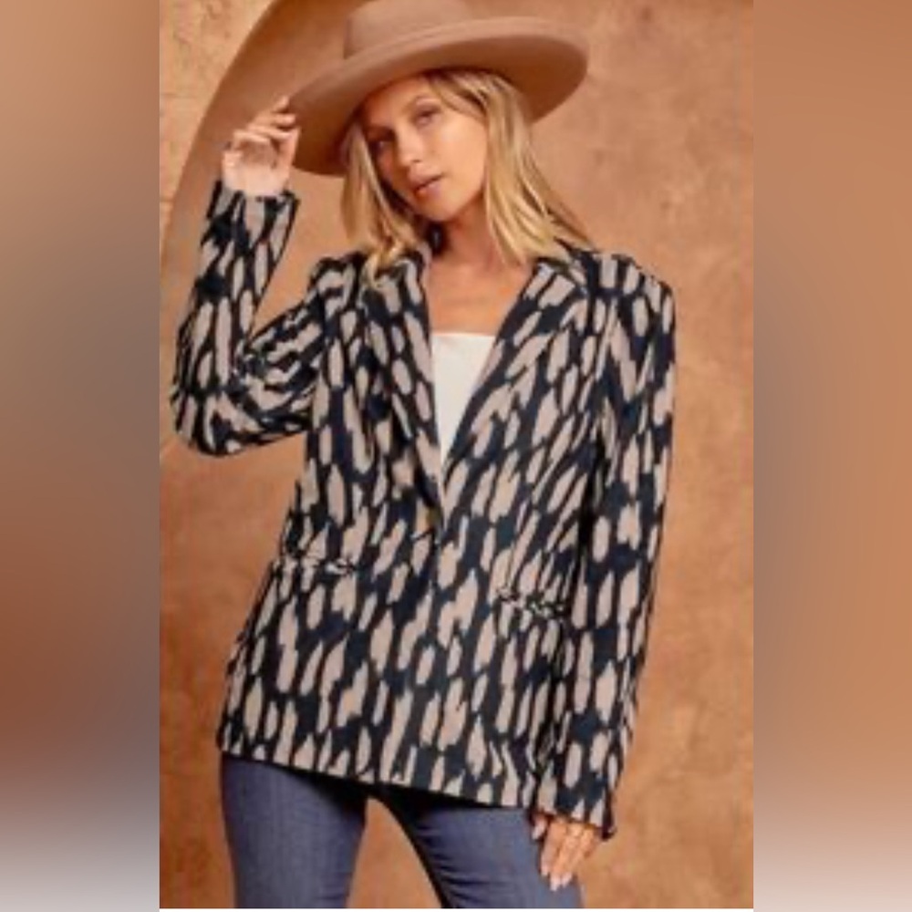 Savannah Jane NWT Printed Corduroy Boho Western Jacket 1XL